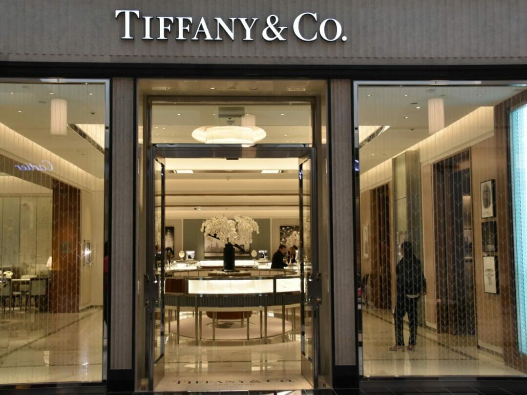 Tiffany & Co. flagship store entrance showcasing luxury jewelry brand