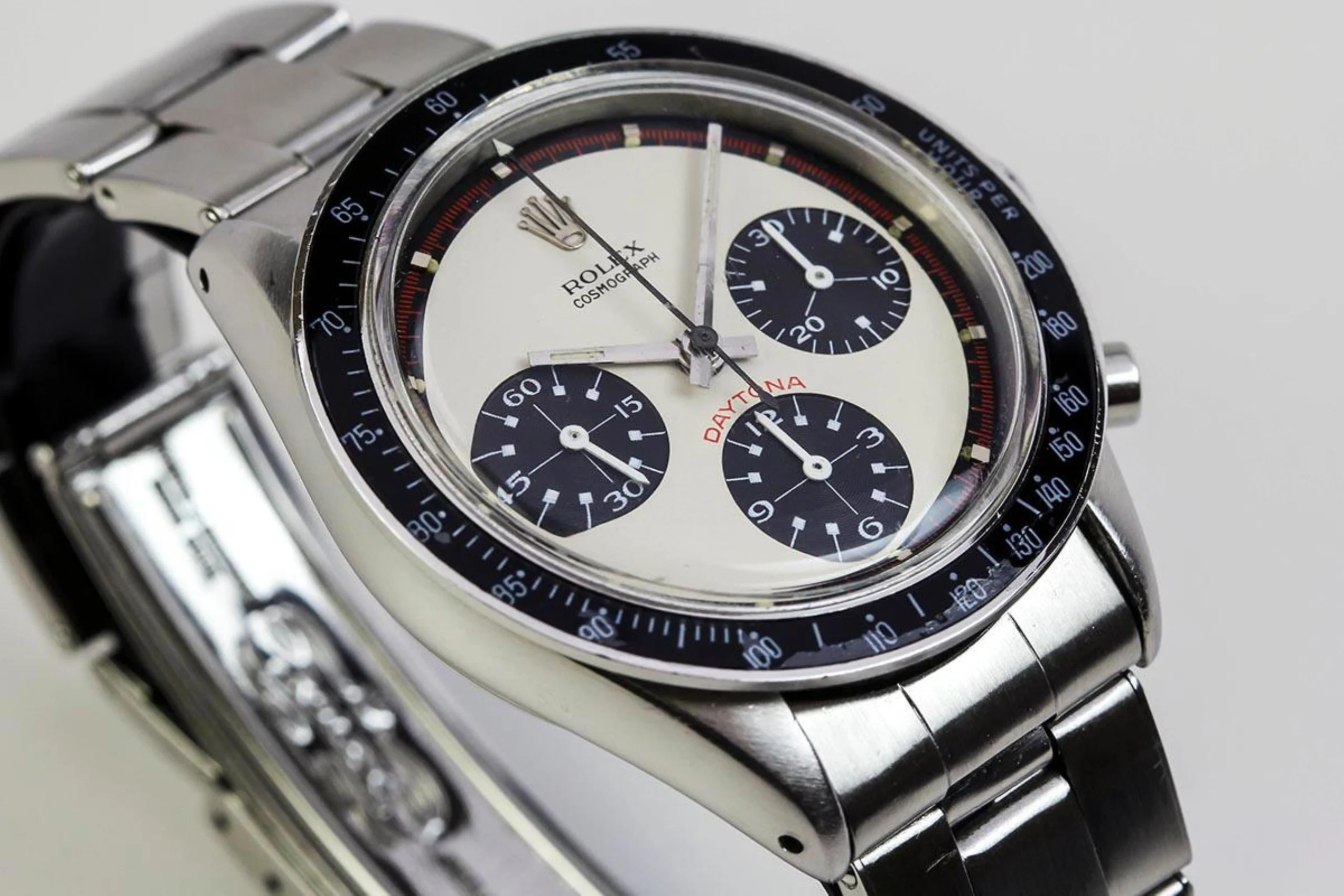 Close-up of Rolex Paul Newman Daytona, a rare collector’s watch often used as collateral for high-value loans.