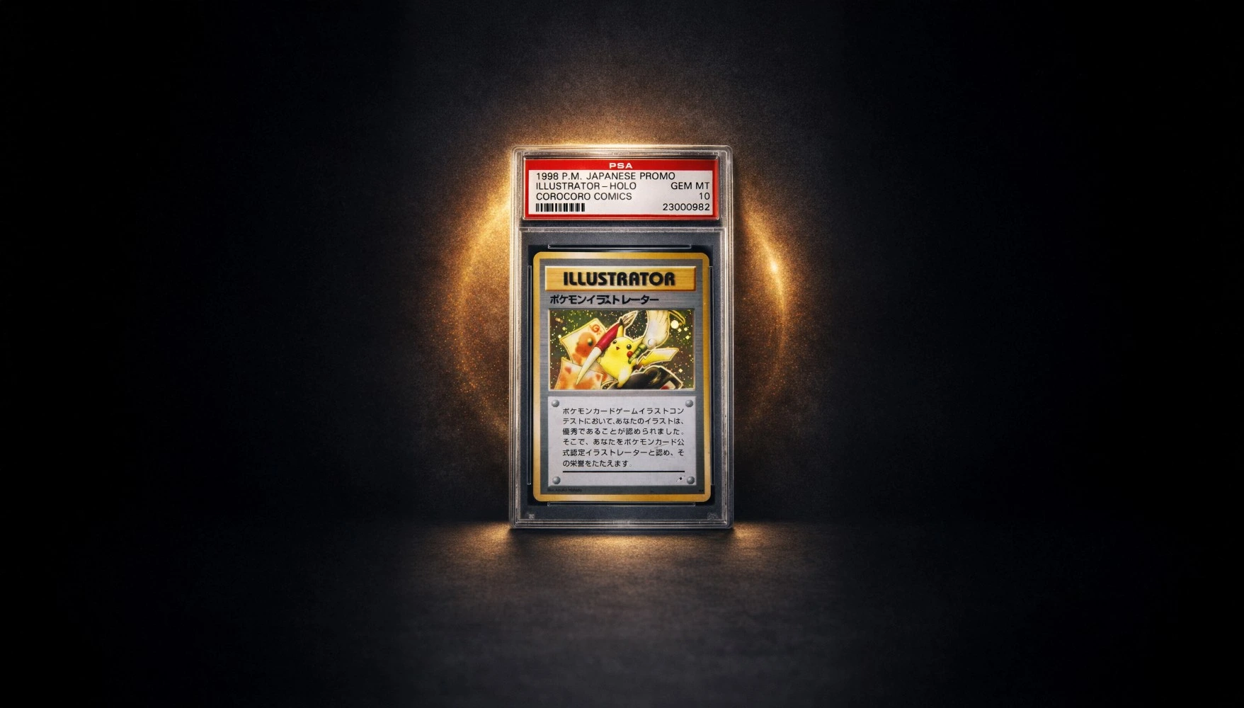 PSA 10 1998 Japanese Pokémon Illustrator card graded Gem Mint used as high value trading card collateral