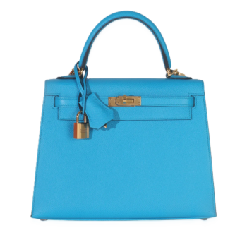 Hermès Kelly 25 Blue Frida Epsom Sellier
