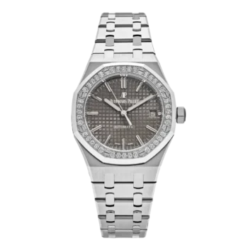 Audemars Piguet Royal Oak Stainless Steel Diamond Bezel Grey Dial