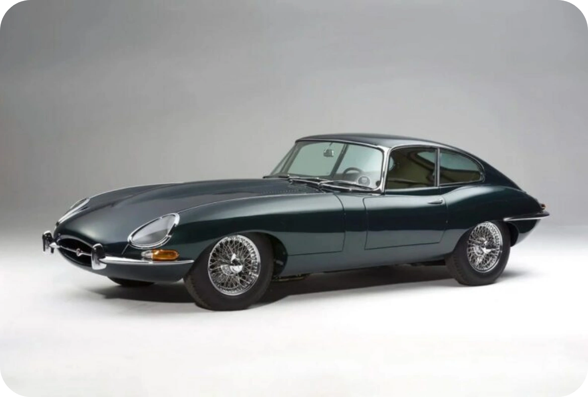Green Jaguar E-Type for Classic Car Collateral Loans