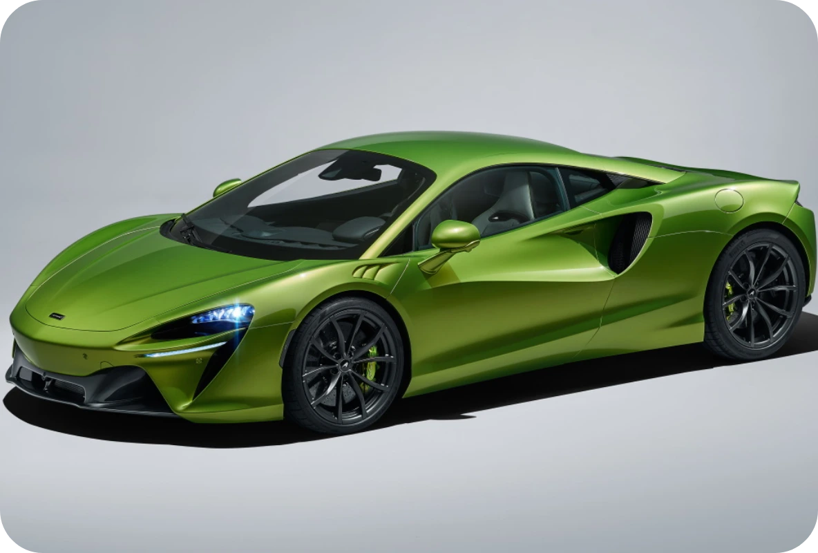 Green McLaren Artura Hybrid for Luxury Car Loans