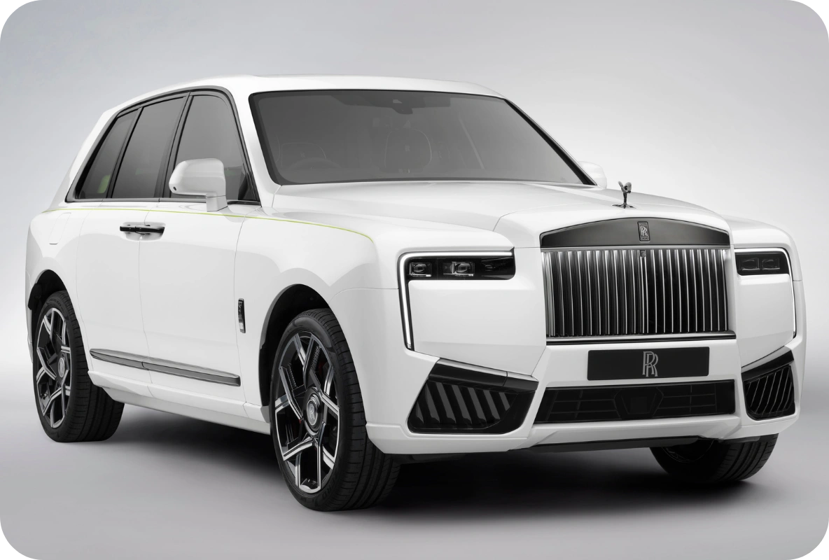 White Rolls-Royce Cullinan for High-Value Asset Loans