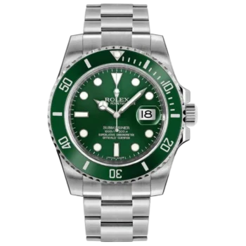 Rolex Submariner 116610LV Hulk with green dial and green Cerachrom bezel on steel bracelet