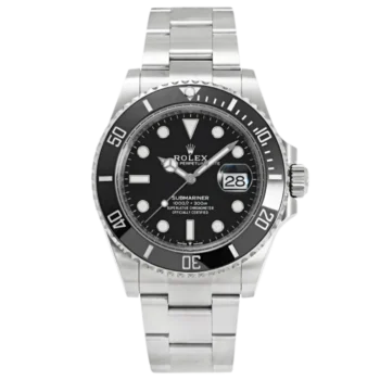 Rolex Submariner Date 126610LN with black dial and black Cerachrom bezel on steel Oyster bracelet