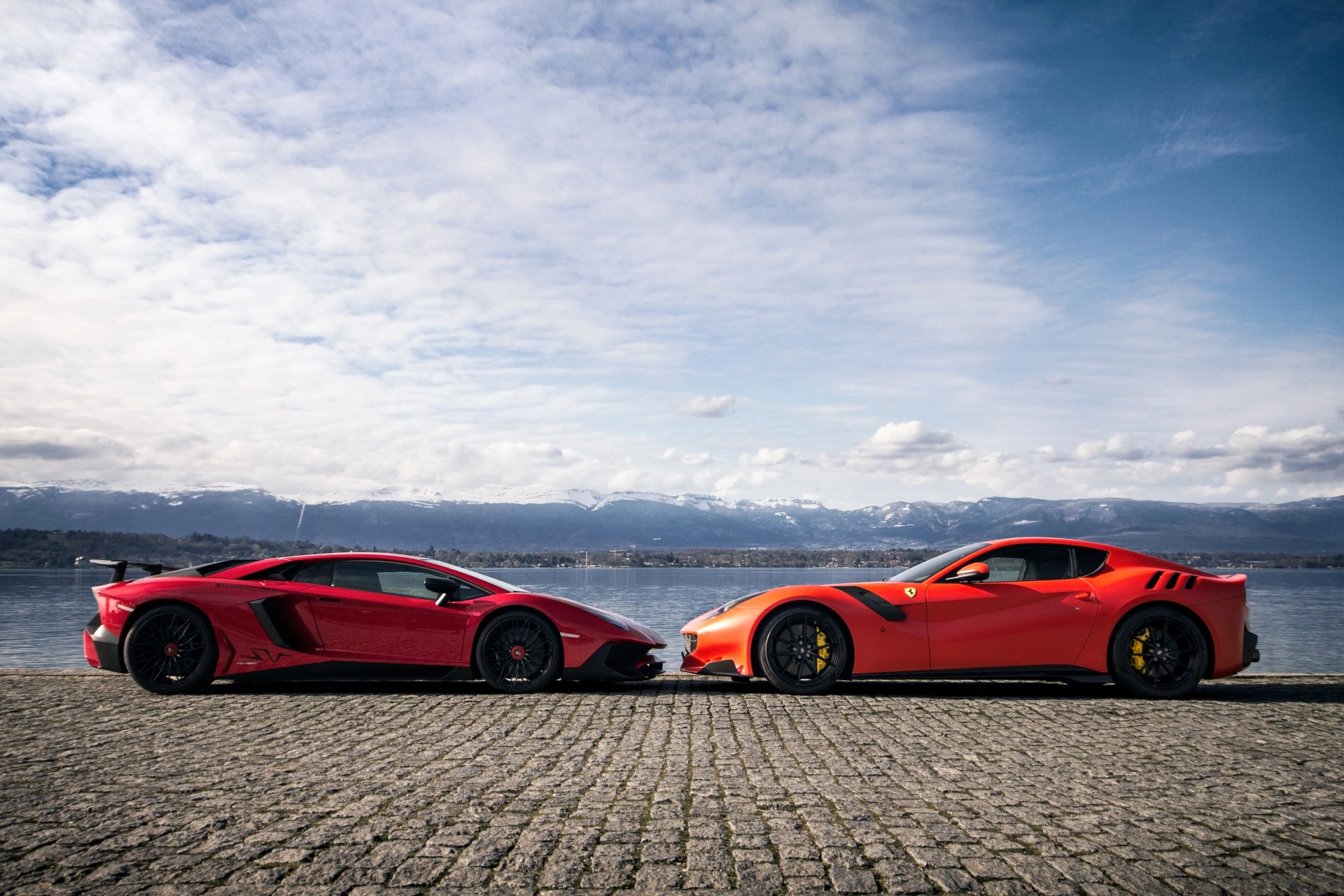 Ferrari F12tdf and Lamborghini Aventador SV comparison showing exotic car resale value and investment potential