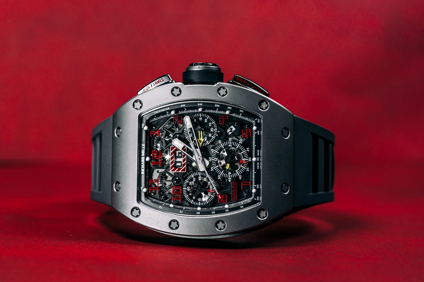 Richard Mille RM 011 skeletonized chronograph with tonneau-shaped case