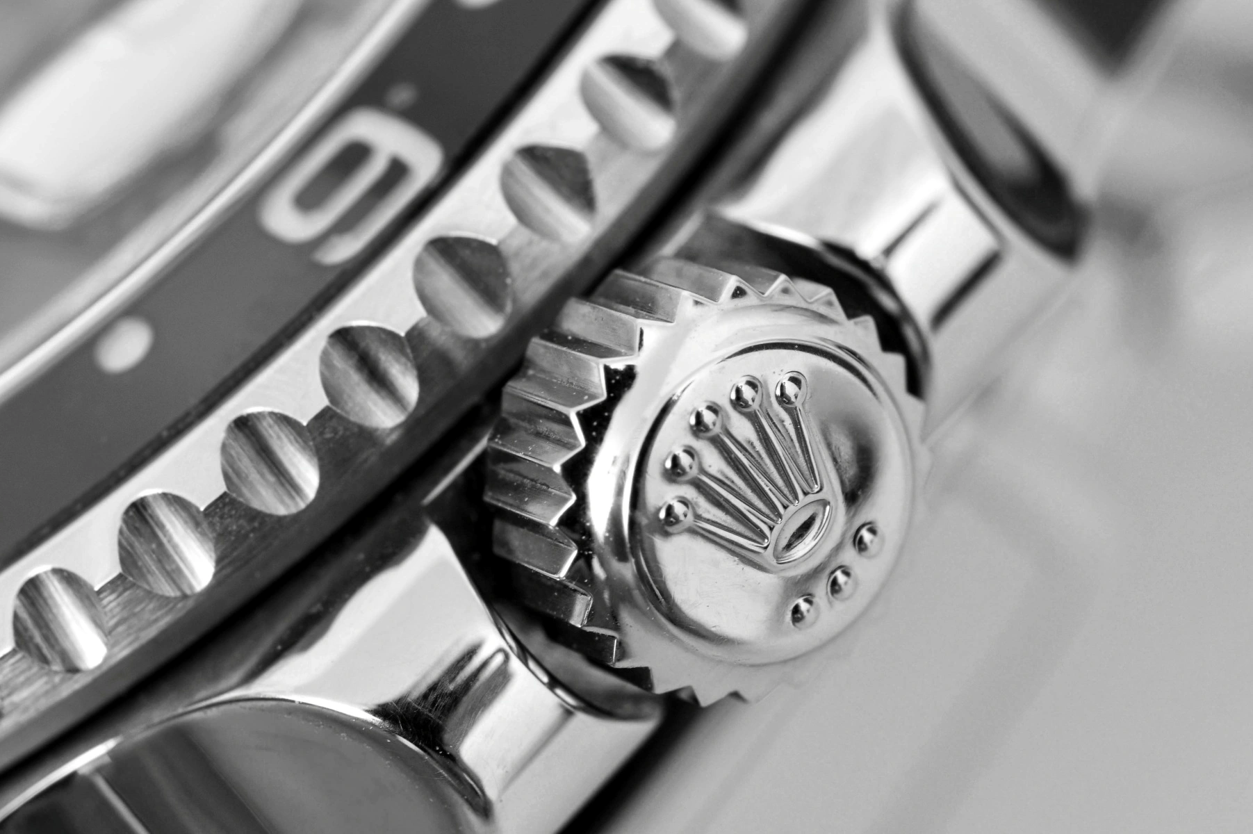 Close-up of a Rolex Triplock crown and Oyster case celebrating the Rolex Oyster Centennial in 2026